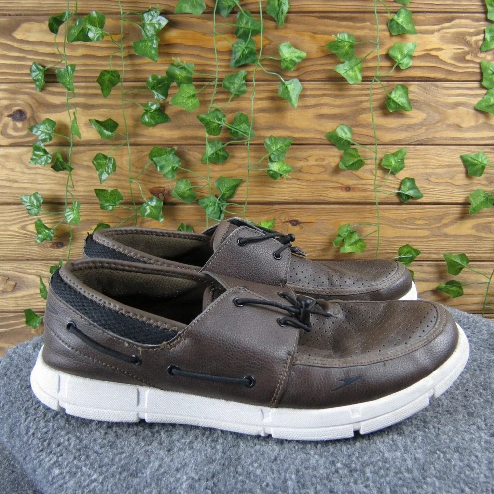 Speedo Port Men's 12 Brown Synthetic Water Shoe‎ Lightweight Breathable Casual